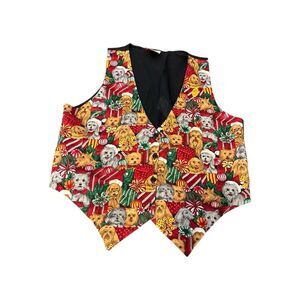 Vintage🔥 Christmas 🚨Small Dogs Tuxedo Vest Holiday by Nutcracker 90s Terrier M